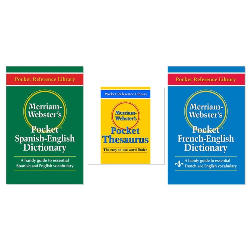 Merriam-Webster Pocket Reference Trio 3-Book Complete Bundle Set